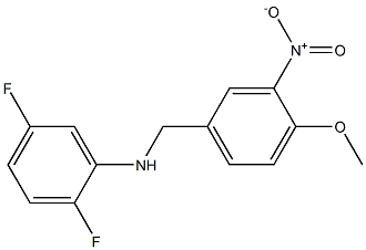2,5-difluoro-N-[(4-methoxy-3-nitrophenyl)methyl]aniline 结构式
