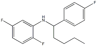 2,5-difluoro-N-[1-(4-fluorophenyl)pentyl]aniline 结构式