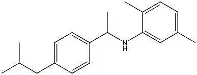 2,5-dimethyl-N-{1-[4-(2-methylpropyl)phenyl]ethyl}aniline 化学構造式