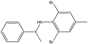 2,6-dibromo-4-methyl-N-(1-phenylethyl)aniline Struktur