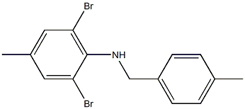 2,6-dibromo-4-methyl-N-[(4-methylphenyl)methyl]aniline Struktur