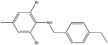 2,6-dibromo-N-[(4-ethylphenyl)methyl]-4-methylaniline,,结构式