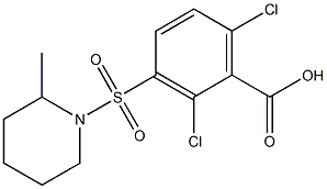 2,6-dichloro-3-[(2-methylpiperidine-1-)sulfonyl]benzoic acid,,结构式