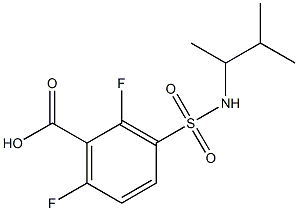 2,6-difluoro-3-[(3-methylbutan-2-yl)sulfamoyl]benzoic acid