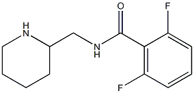 2,6-difluoro-N-(piperidin-2-ylmethyl)benzamide 化学構造式