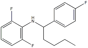 2,6-difluoro-N-[1-(4-fluorophenyl)pentyl]aniline,,结构式