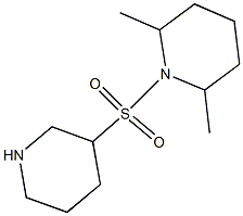 2,6-dimethyl-1-(piperidin-3-ylsulfonyl)piperidine 结构式