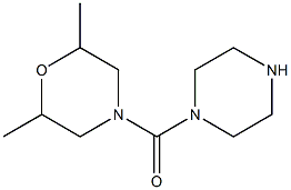 2,6-dimethyl-4-(piperazin-1-ylcarbonyl)morpholine Struktur