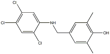 2,6-dimethyl-4-{[(2,4,5-trichlorophenyl)amino]methyl}phenol 化学構造式