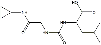 2-[({[2-(cyclopropylamino)-2-oxoethyl]amino}carbonyl)amino]-4-methylpentanoic acid,,结构式