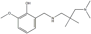 2-[({2-[(dimethylamino)methyl]-2-methylpropyl}amino)methyl]-6-methoxyphenol,,结构式