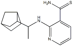 2-[(1-{bicyclo[2.2.1]heptan-2-yl}ethyl)amino]pyridine-3-carbothioamide Structure