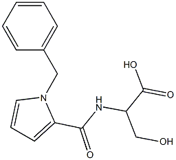2-[(1-benzyl-1H-pyrrol-2-yl)formamido]-3-hydroxypropanoic acid 化学構造式