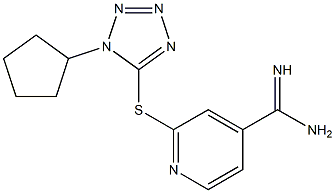 2-[(1-cyclopentyl-1H-1,2,3,4-tetrazol-5-yl)sulfanyl]pyridine-4-carboximidamide