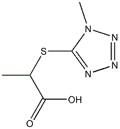 2-[(1-methyl-1H-tetrazol-5-yl)thio]propanoic acid,,结构式