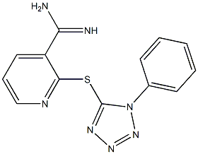 2-[(1-phenyl-1H-1,2,3,4-tetrazol-5-yl)sulfanyl]pyridine-3-carboximidamide Structure