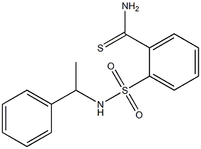 2-[(1-phenylethyl)sulfamoyl]benzene-1-carbothioamide 结构式