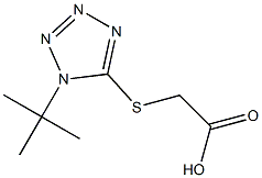 2-[(1-tert-butyl-1H-1,2,3,4-tetrazol-5-yl)sulfanyl]acetic acid,,结构式