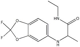 2-[(2,2-difluoro-2H-1,3-benzodioxol-5-yl)amino]-N-ethylpropanamide Struktur