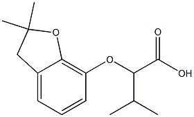 2-[(2,2-dimethyl-2,3-dihydro-1-benzofuran-7-yl)oxy]-3-methylbutanoic acid 结构式
