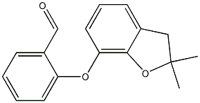2-[(2,2-dimethyl-2,3-dihydro-1-benzofuran-7-yl)oxy]benzaldehyde,,结构式
