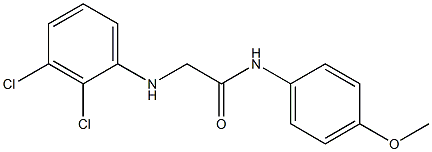 2-[(2,3-dichlorophenyl)amino]-N-(4-methoxyphenyl)acetamide,,结构式