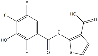 2-[(2,4,5-trifluoro-3-hydroxybenzene)amido]thiophene-3-carboxylic acid 结构式
