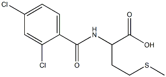 2-[(2,4-dichlorophenyl)formamido]-4-(methylsulfanyl)butanoic acid 化学構造式