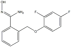 2-[(2,4-difluorophenoxy)methyl]-N'-hydroxybenzenecarboximidamide Struktur
