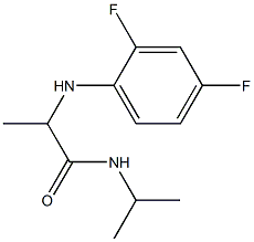 2-[(2,4-difluorophenyl)amino]-N-(propan-2-yl)propanamide,,结构式