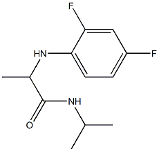 2-[(2,4-difluorophenyl)amino]-N-(propan-2-yl)propanamide 结构式