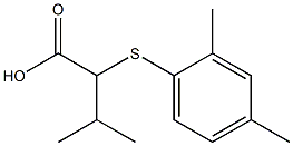 2-[(2,4-dimethylphenyl)sulfanyl]-3-methylbutanoic acid 化学構造式