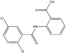 2-[(2,5-dichlorobenzene)amido]benzoic acid 化学構造式