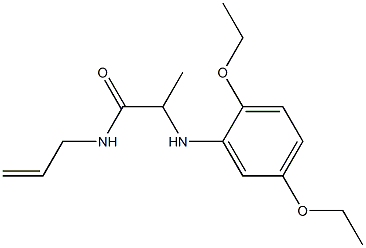 2-[(2,5-diethoxyphenyl)amino]-N-(prop-2-en-1-yl)propanamide,,结构式
