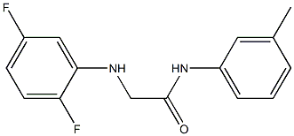 2-[(2,5-difluorophenyl)amino]-N-(3-methylphenyl)acetamide,,结构式
