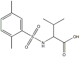 2-[(2,5-dimethylbenzene)sulfonamido]-3-methylbutanoic acid,,结构式