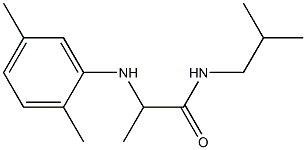 2-[(2,5-dimethylphenyl)amino]-N-(2-methylpropyl)propanamide,,结构式