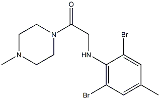 2-[(2,6-dibromo-4-methylphenyl)amino]-1-(4-methylpiperazin-1-yl)ethan-1-one 结构式