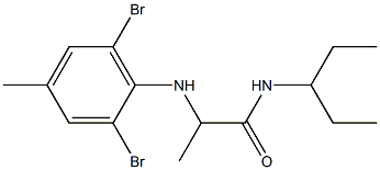  2-[(2,6-dibromo-4-methylphenyl)amino]-N-(pentan-3-yl)propanamide