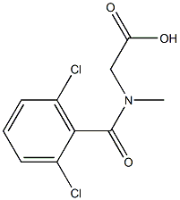 2-[(2,6-dichlorophenyl)-N-methylformamido]acetic acid 化学構造式