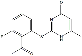 2-[(2-acetyl-3-fluorophenyl)sulfanyl]-6-methyl-1,4-dihydropyrimidin-4-one