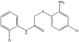 2-[(2-amino-4-chlorophenyl)sulfanyl]-N-(2-chlorophenyl)acetamide 结构式