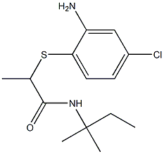 2-[(2-amino-4-chlorophenyl)sulfanyl]-N-(2-methylbutan-2-yl)propanamide Structure
