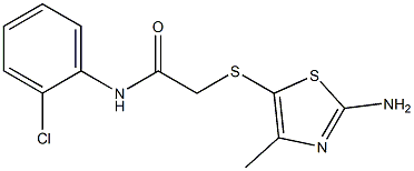 2-[(2-amino-4-methyl-1,3-thiazol-5-yl)sulfanyl]-N-(2-chlorophenyl)acetamide 化学構造式