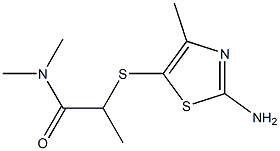 2-[(2-amino-4-methyl-1,3-thiazol-5-yl)sulfanyl]-N,N-dimethylpropanamide