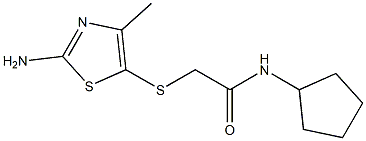 2-[(2-amino-4-methyl-1,3-thiazol-5-yl)sulfanyl]-N-cyclopentylacetamide