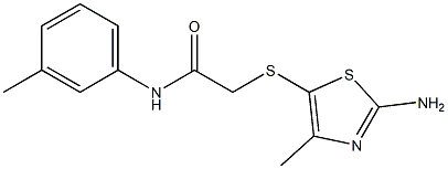 2-[(2-amino-4-methyl-1,3-thiazol-5-yl)thio]-N-(3-methylphenyl)acetamide Structure