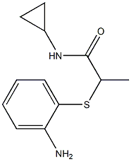 2-[(2-aminophenyl)sulfanyl]-N-cyclopropylpropanamide|