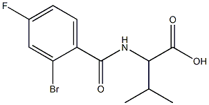 2-[(2-bromo-4-fluorobenzoyl)amino]-3-methylbutanoic acid|