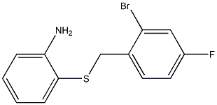2-[(2-bromo-4-fluorobenzyl)thio]aniline,,结构式